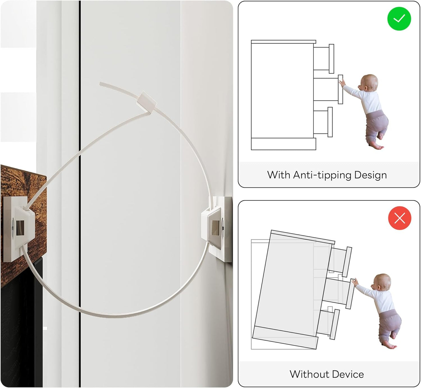 43" 5-Drawer Tall Dresser with Built-in Charging Station – Black & Walnut Wooden Storage Chest for Bedroom, Living Room, Office