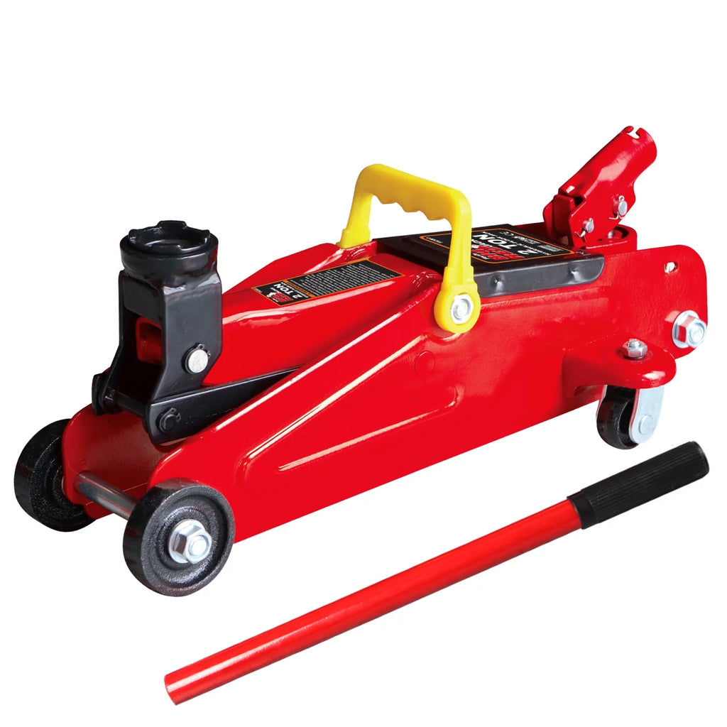 2025 BIG RED 2 Ton Hydraulic Floor Jack with 2 Jack Stands and Rolling Garage Creeper Combo,Red, W8200