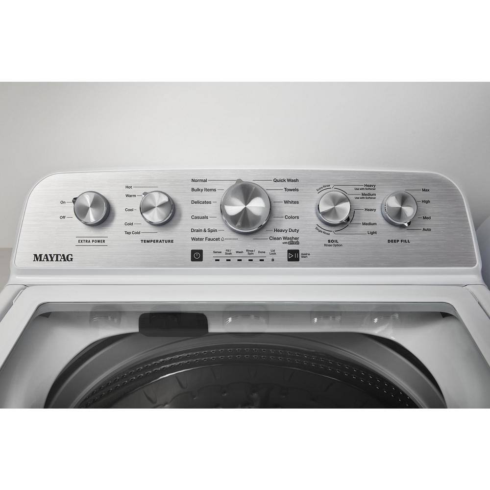 2025 Maytag 4.8 cu. ft. Top Load Washer with Extra Power Boost, White – MVW5430MW