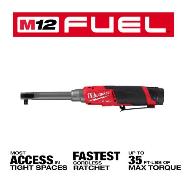 2569-21-48-22-9508 M12  12V Lithium-Ion 3/8 in. Extended Reach High Speed Cordless Ratchet Kit w/3/8 in. Drive Mechanic Set (32-Piece)