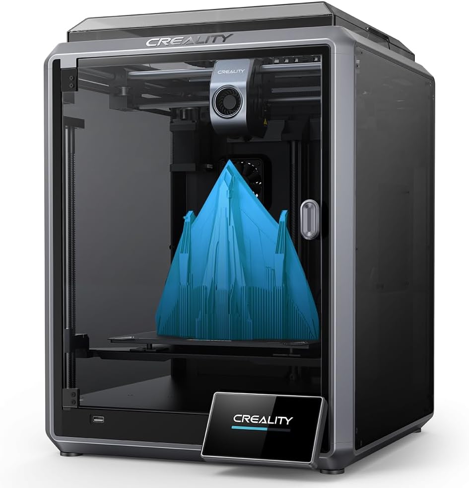 2024 New Version Creality K1C 3D Printer, 600mm/s Fast Printing Speed and Clog-free Direct Extruder, Support 300℃ Printing and Carbon Fiber Filament, Auto Leveling and AI Camera 8.66*8.66*9.84 inch