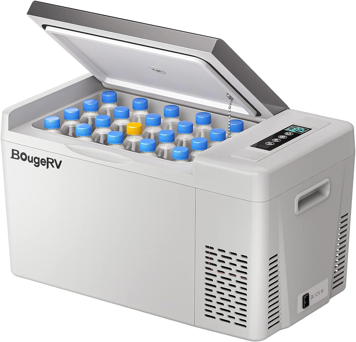 12 Volt Refrigerator 12V Car Fridge 30 Quart Portable Freezer Compressor Cooler -7℉~50℉ Compressor Freezer, 12/24V DC 110~240 Volt AC, for Truck RV SU