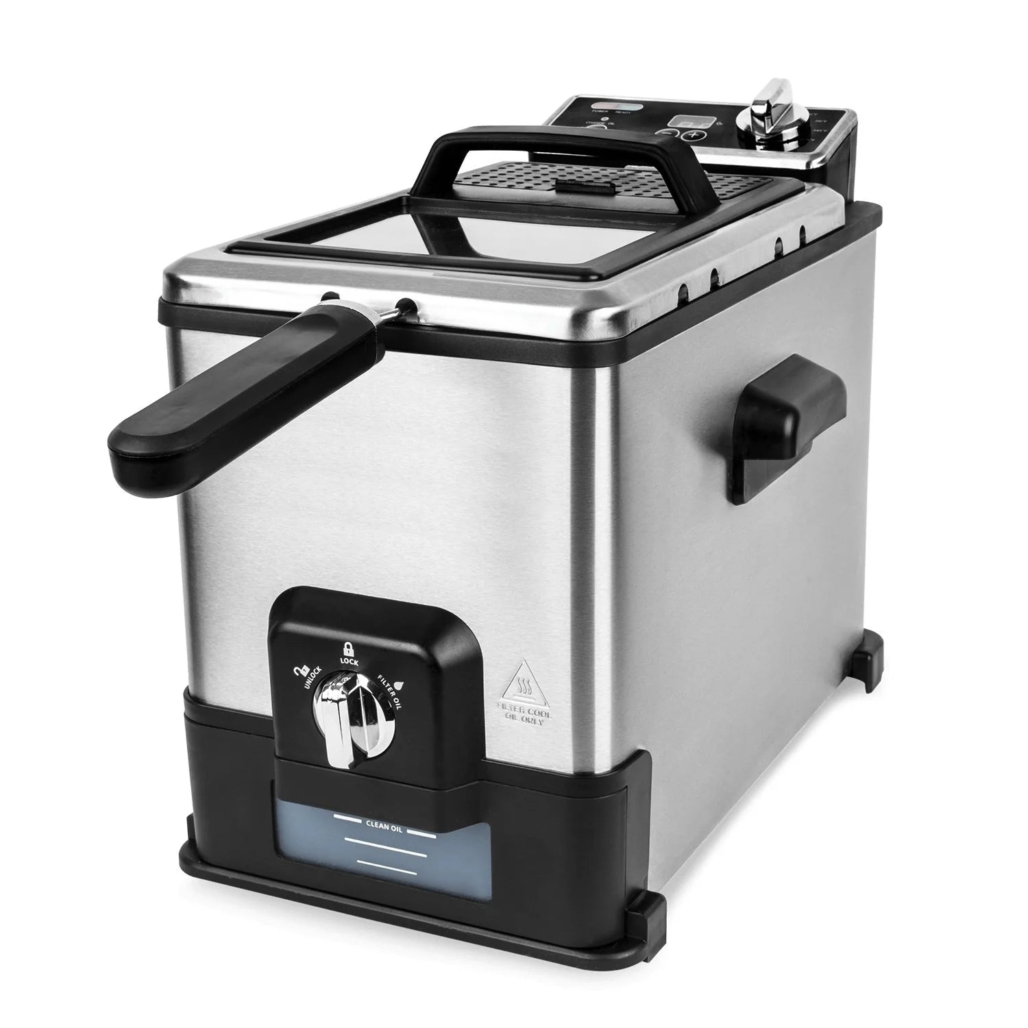 2025 Kalorik® 4.2 Quart Deep Fryer with Oil Filtration XL – Large Capacity, Digital Controls, Adjustable Temperature, Family-Size Cooking