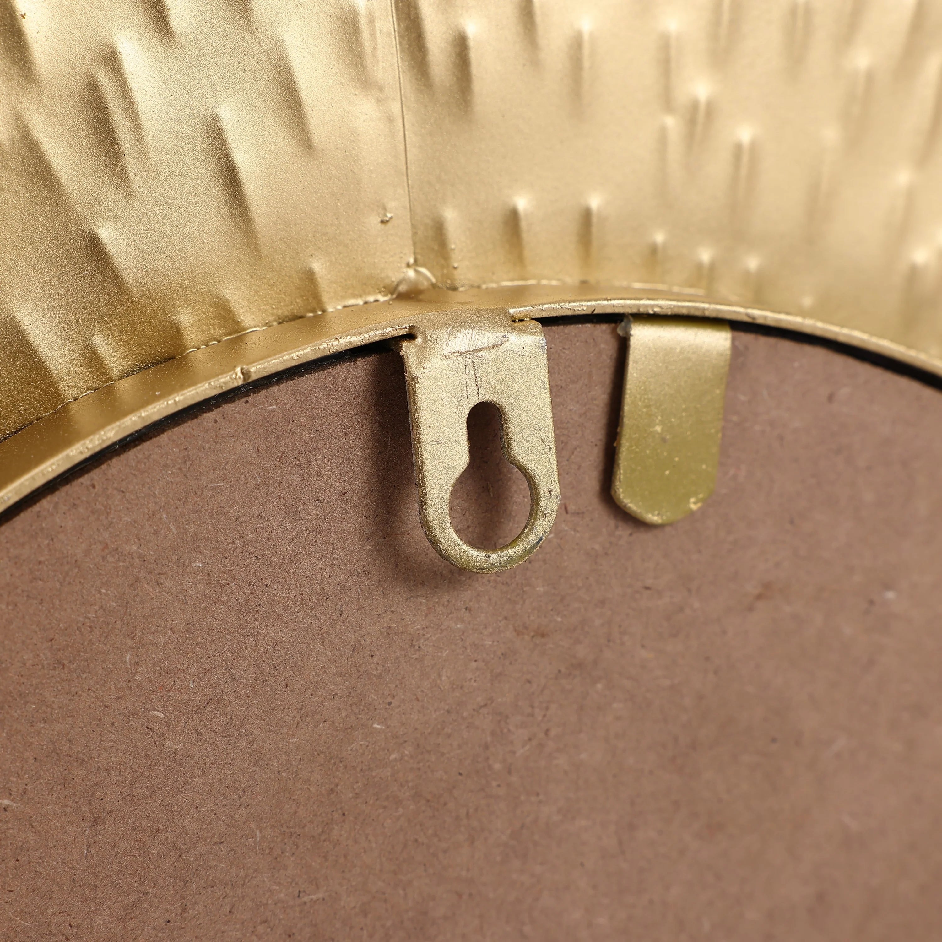 3-Piece Gold Metal Round Wall Mirror Set - 22.25" Diameter x 2.36" D