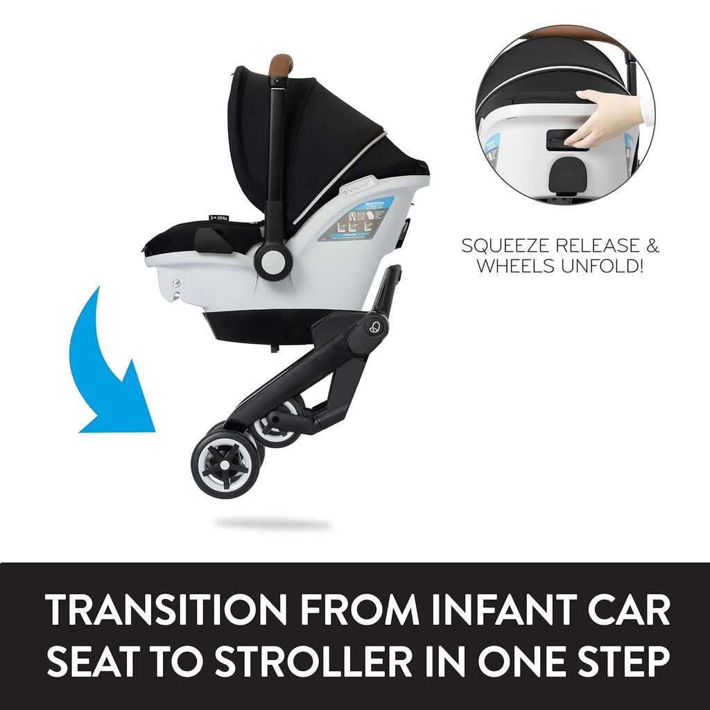 Gold Shyft DualRide Infant Car Seat and Stroller Combo with Carryall Storage (Moonstone Gray)
