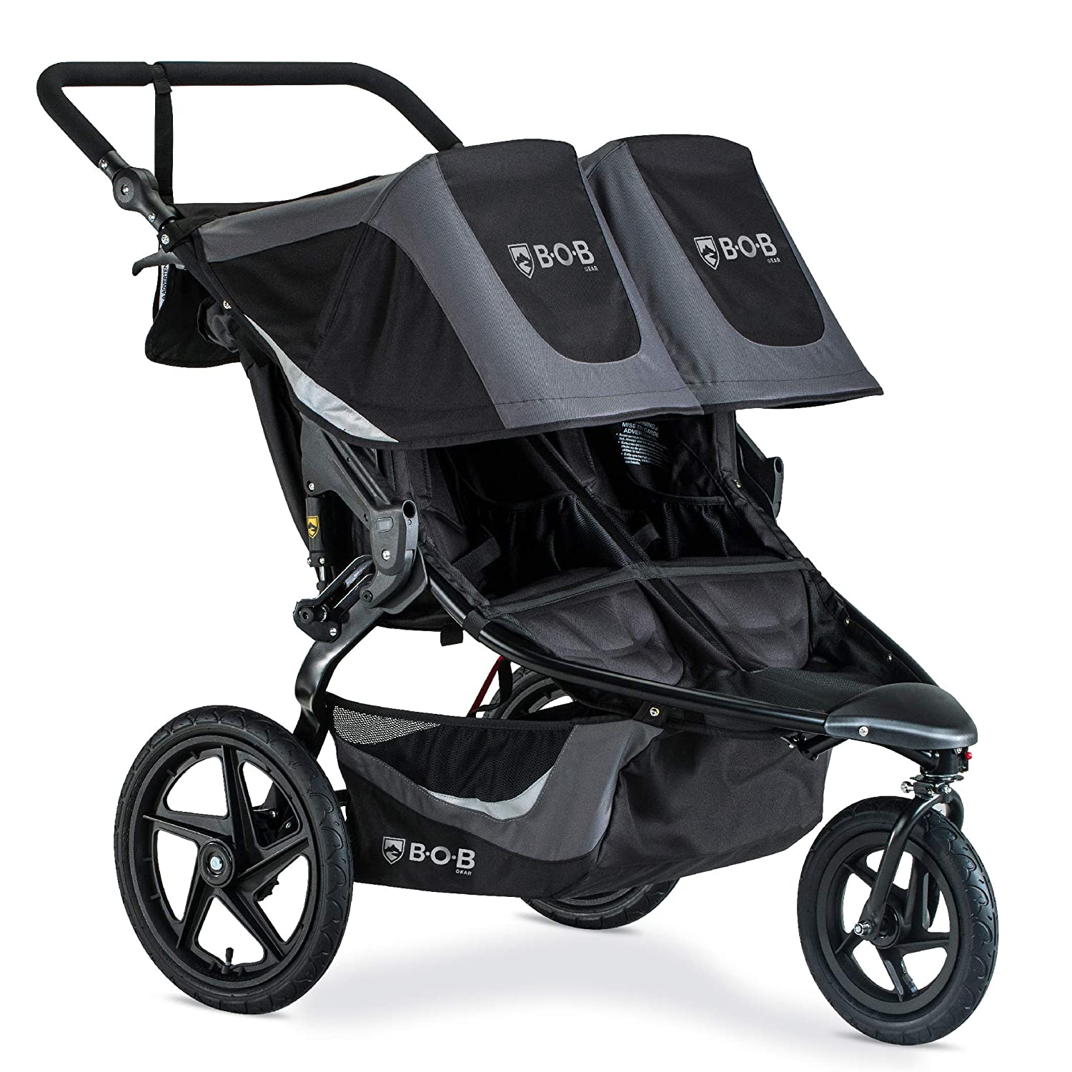 2025 BOB Gear Revolution Flex 3.0 Duallie Double Jogging Stroller, Graphite Black