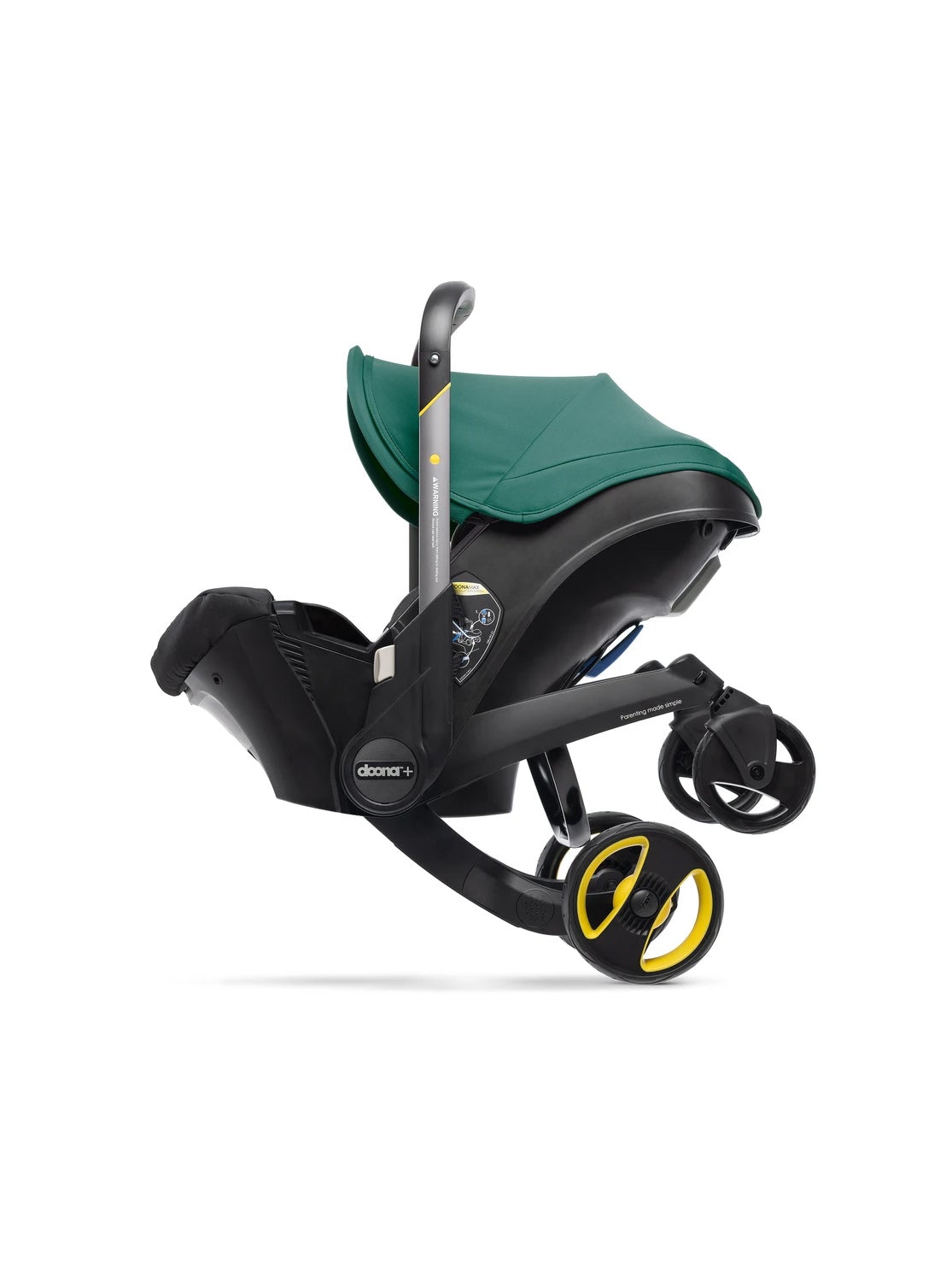 2025 Doona Infant Car Seat Stroller with LATCH Base – Midnight Edition | Car to Stroller in Seconds, Aircraft Approved, Includes Essentials Bag
