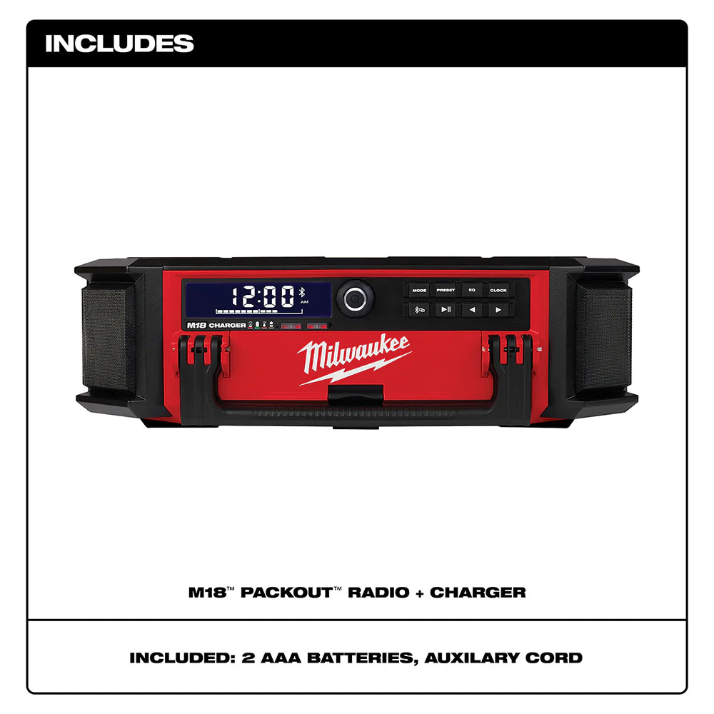 2025 Milwaukee 2950-20 M18 18V PACKOUT Radio Charger - Bare Tool