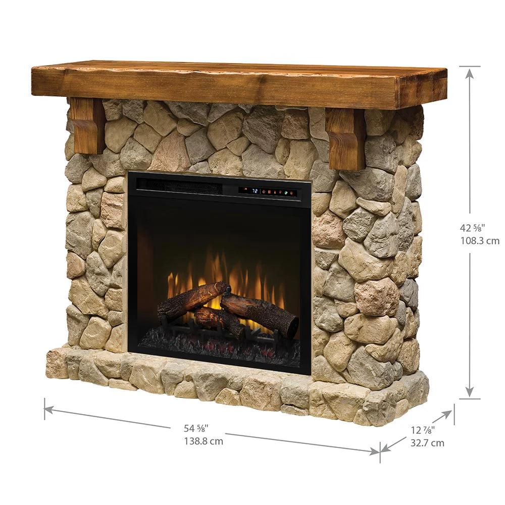 2025 Fieldstone Rustic Electric Fireplace Mantel Package GDS28L8-904ST