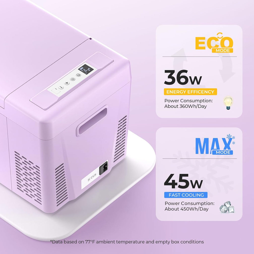 12 Volt Refrigerator 12V Car Fridge 30 Quart Portable Freezer Compressor Cooler -7℉~50℉ Compressor Freezer, 12/24V DC 110~240 Volt AC, for Truck RV SU