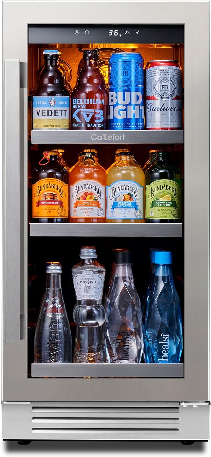 24'' Wine Cooler Refrigerator - 46 Bottle Wine Fridge Dual Zone with Modern Touch Intelligent Digital 40°-65°F Low Noise, Built in or Freestanding Wine Cooler for Home and Kitchen
