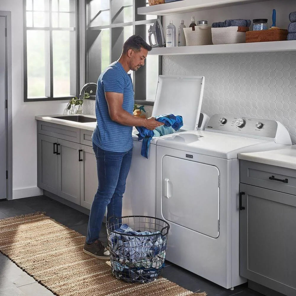 2025 Maytag - 7.0 Cu. ft. Electric Dryer with Wrinkle Prevent - White