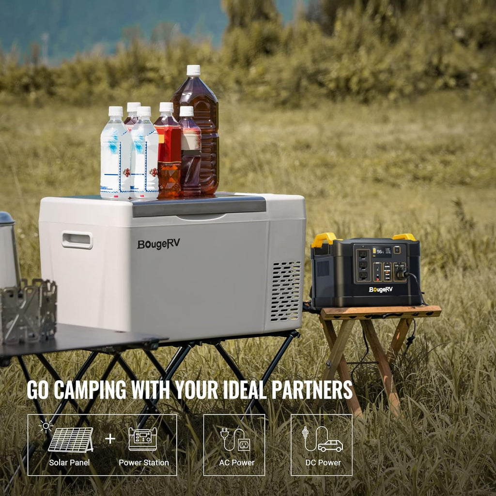 12 Volt Refrigerator 12V Car Fridge 30 Quart Portable Freezer Compressor Cooler -7℉~50℉ Compressor Freezer, 12/24V DC 110~240 Volt AC, for Truck RV SU