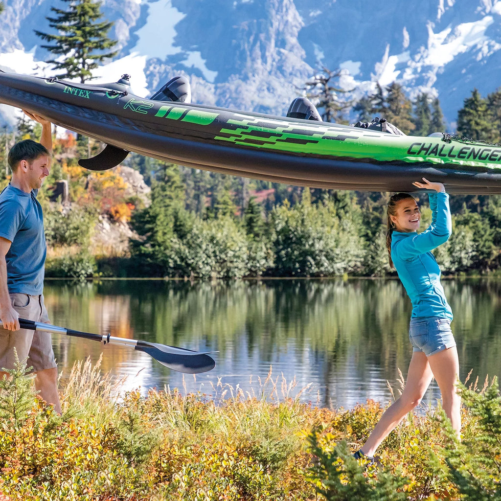 2025 Intex Challenger K2 Inflatable Kayak with Oars and Hand Pump