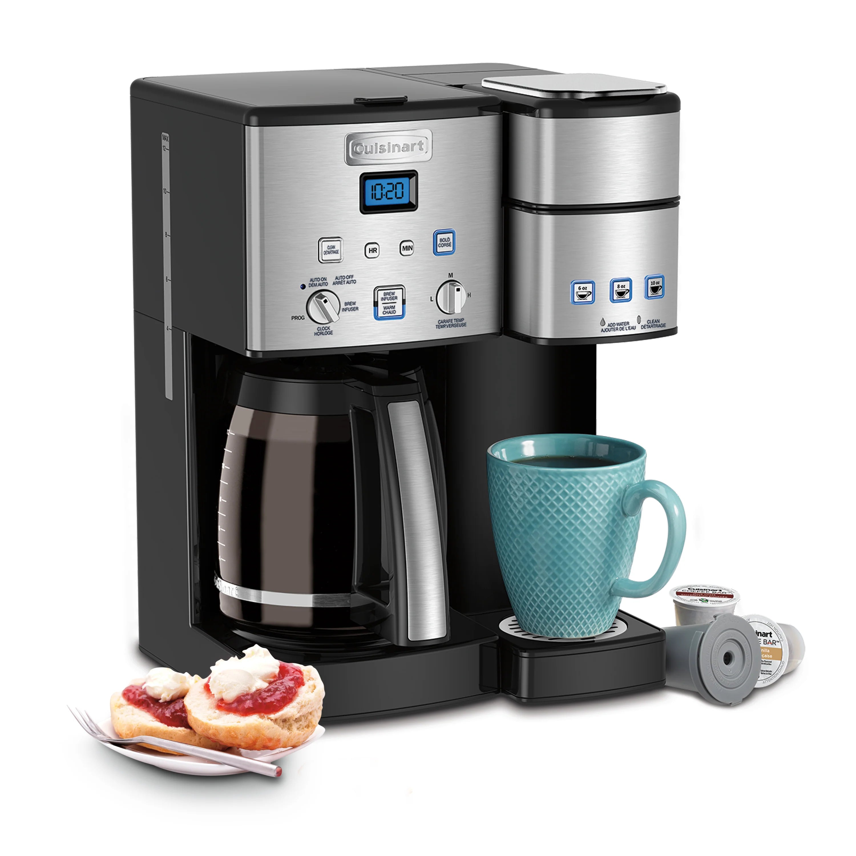 2025 Cuisinart Coffee Center™ SS-15C – 12-Cup & Single-Serve Coffee Maker, Dual Function, Programmable Brew Strength