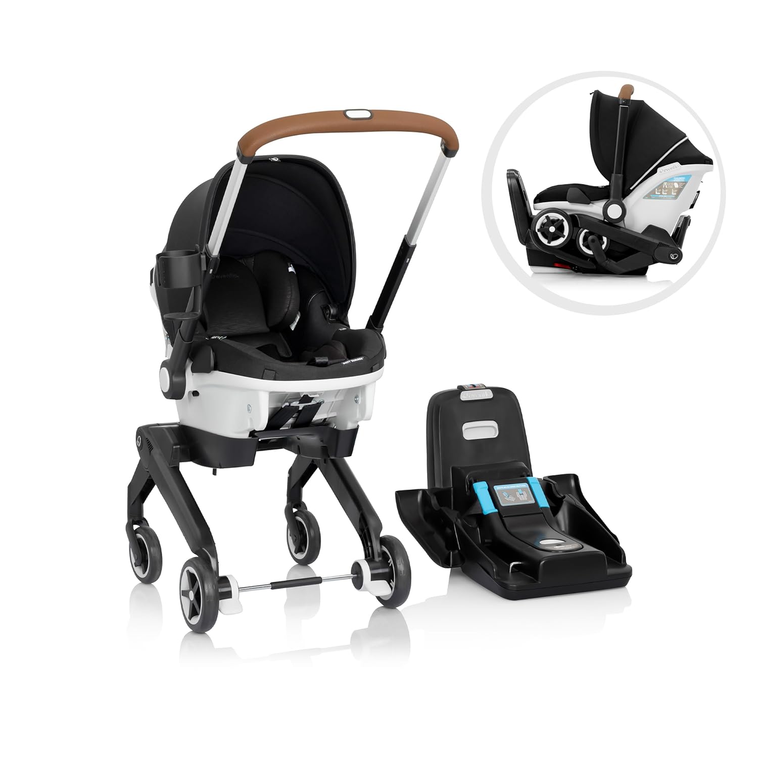 Gold Shyft DualRide Infant Car Seat and Stroller Combo with Carryall Storage (Moonstone Gray)
