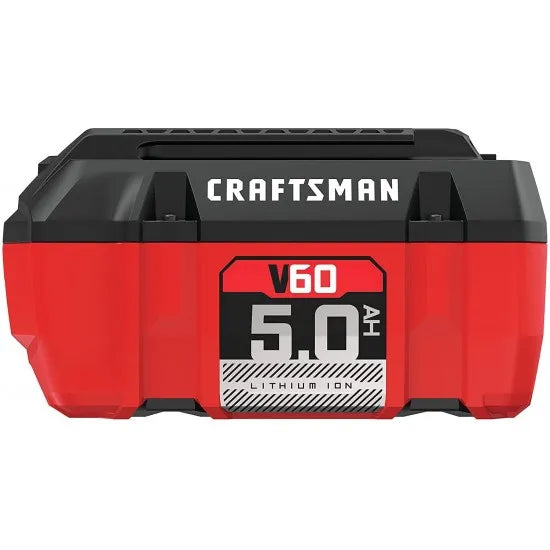 2025 CRAFTSMAN V60 5.0Ah Lithium Ion Battery with LED Indicator, No Memory Effect, 4-Year Warranty