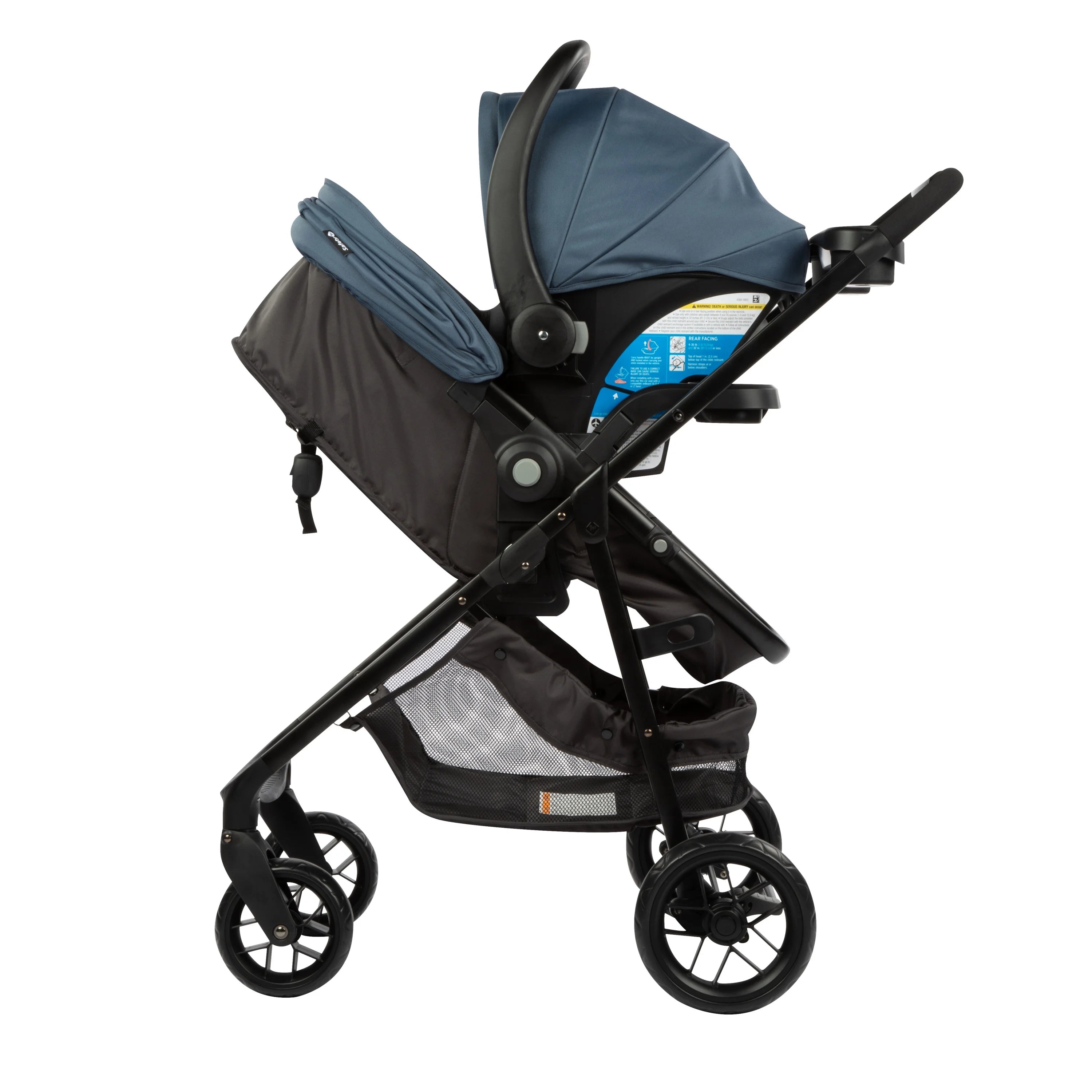 2025 Safety 1st Grow and Go Sprint Modular Travel System Stroller with Rear-Facing Infant Car Seat, Bluestone