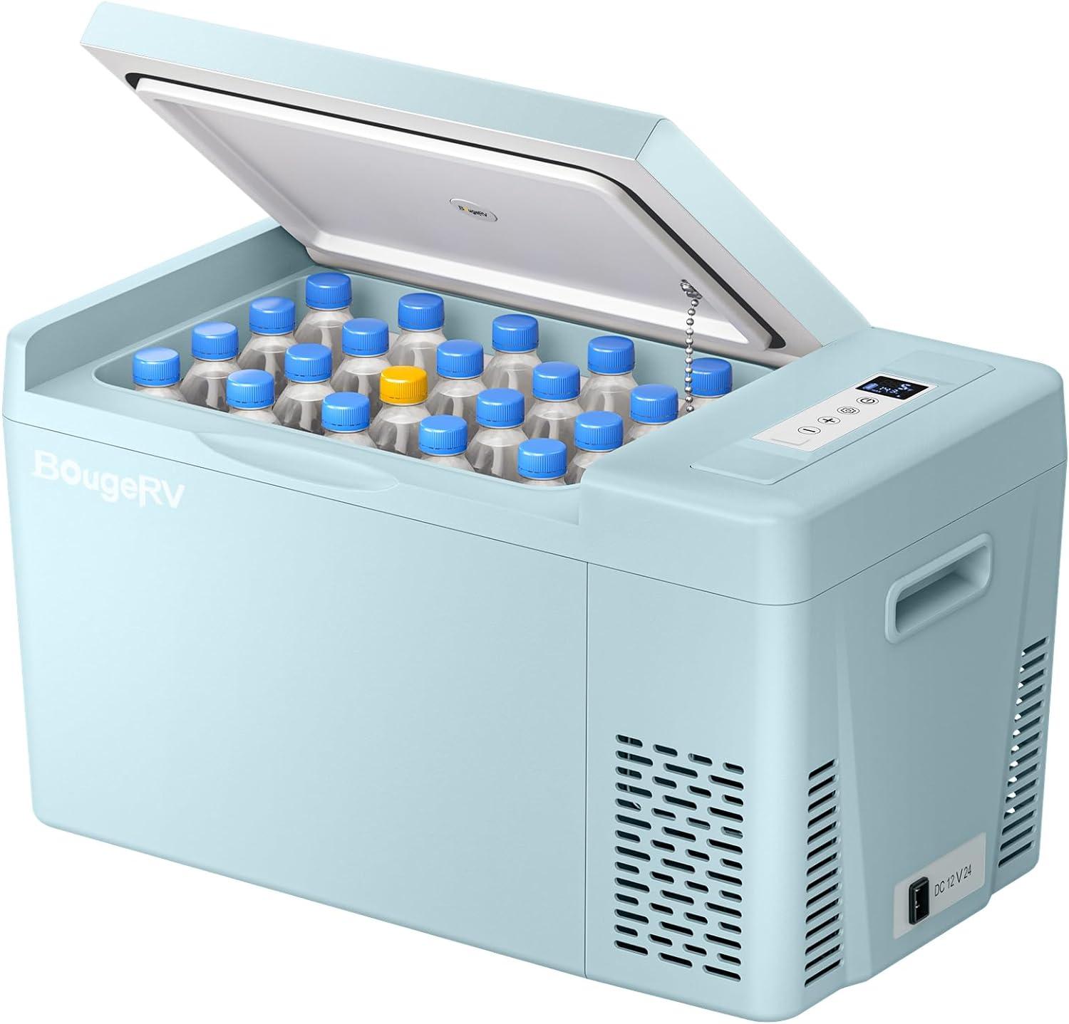 12 Volt Refrigerator 12V Car Fridge 30 Quart Portable Freezer Compressor Cooler -7℉~50℉ Compressor Freezer, 12/24V DC 110~240 Volt AC, for Truck RV SU