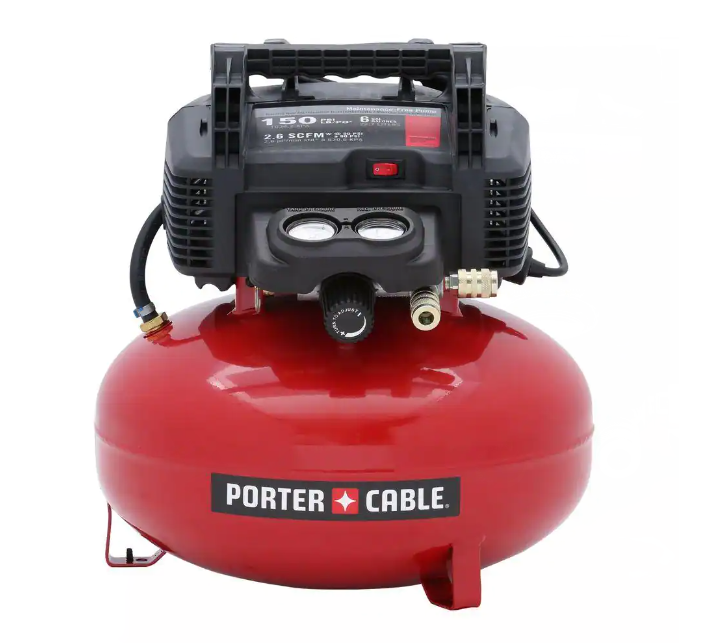 2025 150 PSI, 6 Gallon Oil-Free Pancake Air Compressor