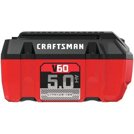 2025 CRAFTSMAN V60 5.0Ah Lithium Ion Battery with LED Indicator, No Memory Effect, 4-Year Warranty