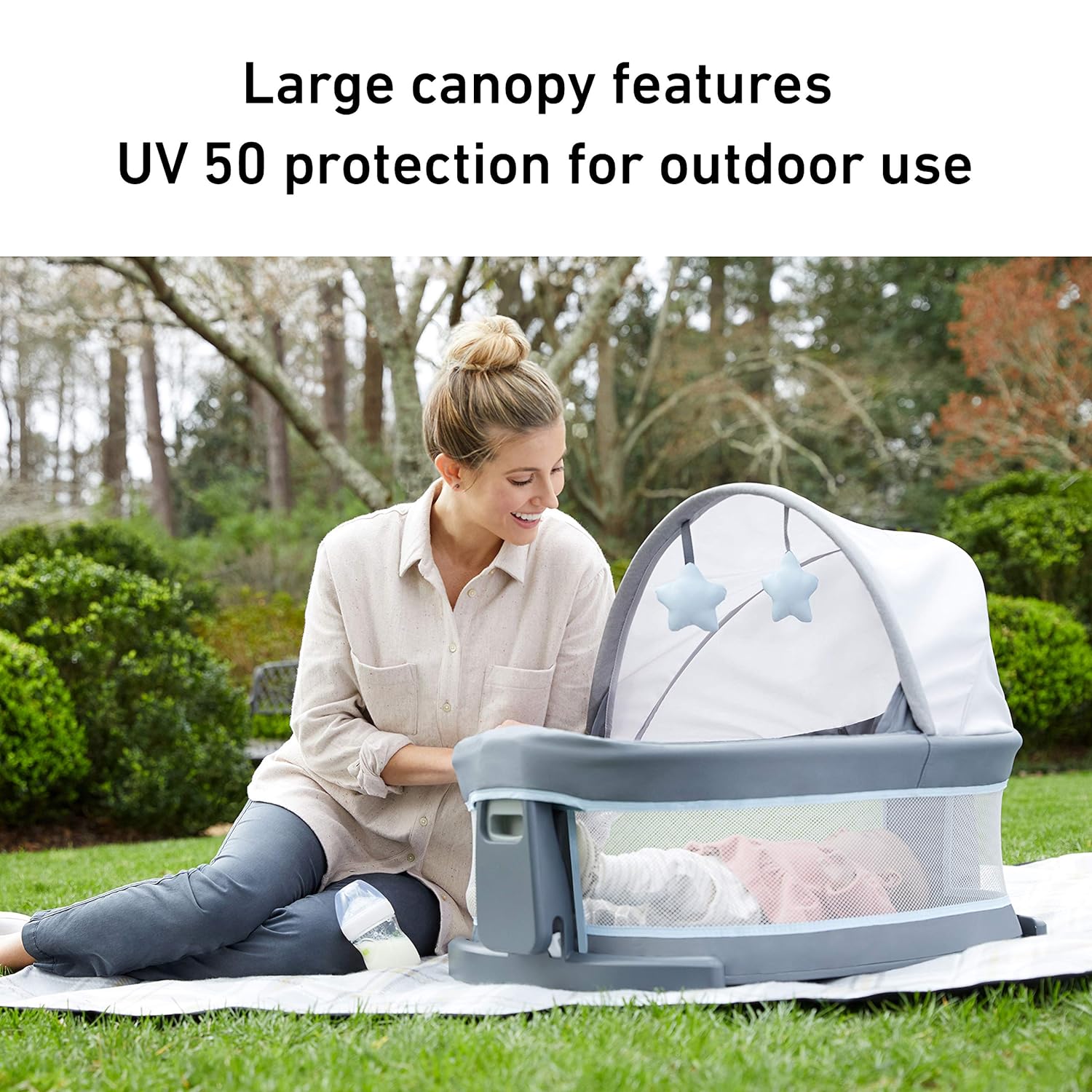 Graco Pack 'n Play Close2Baby Bassinet Playard Features Portable Bassinet Diaper Changer and More, Derby