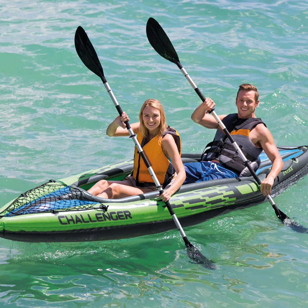 2025 Intex Challenger K2 Inflatable Kayak with Oars and Hand Pump