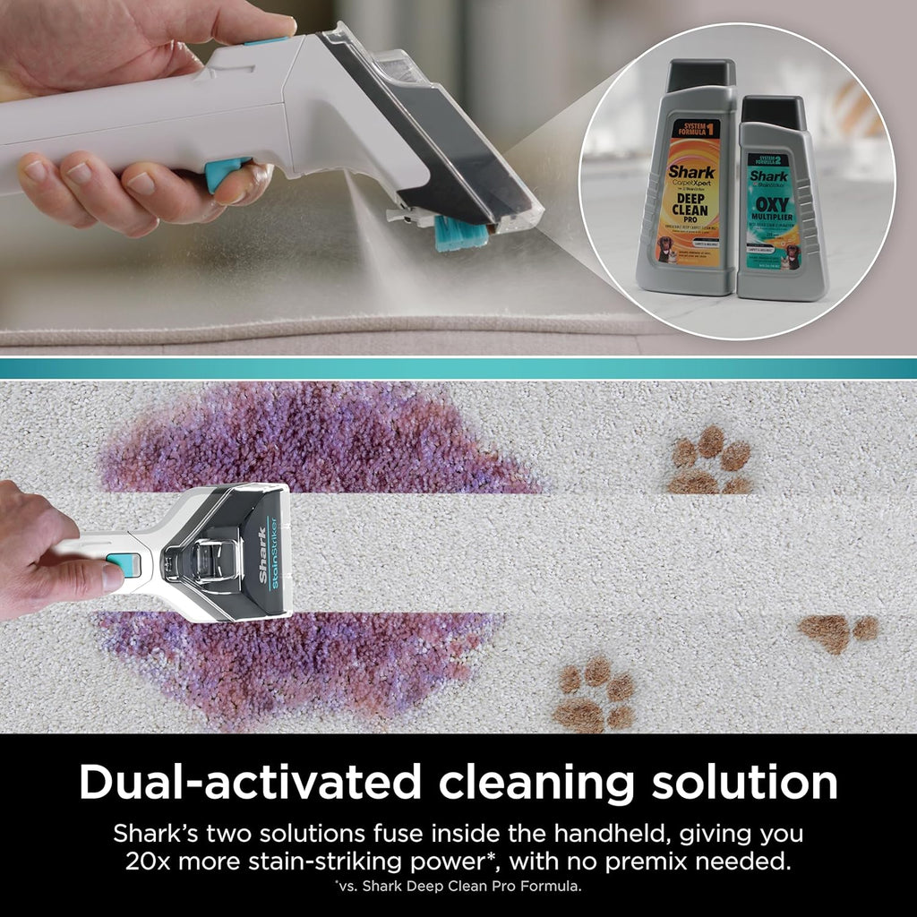 Upright Carpet, Area Rug & Upholstery Cleaner with StainStriker, Built-in Spot & Stain Cleaner, Perfect for Pets, Deep Cleaning & Tough Stain Removal, Carpet Shampooer, Cyan
