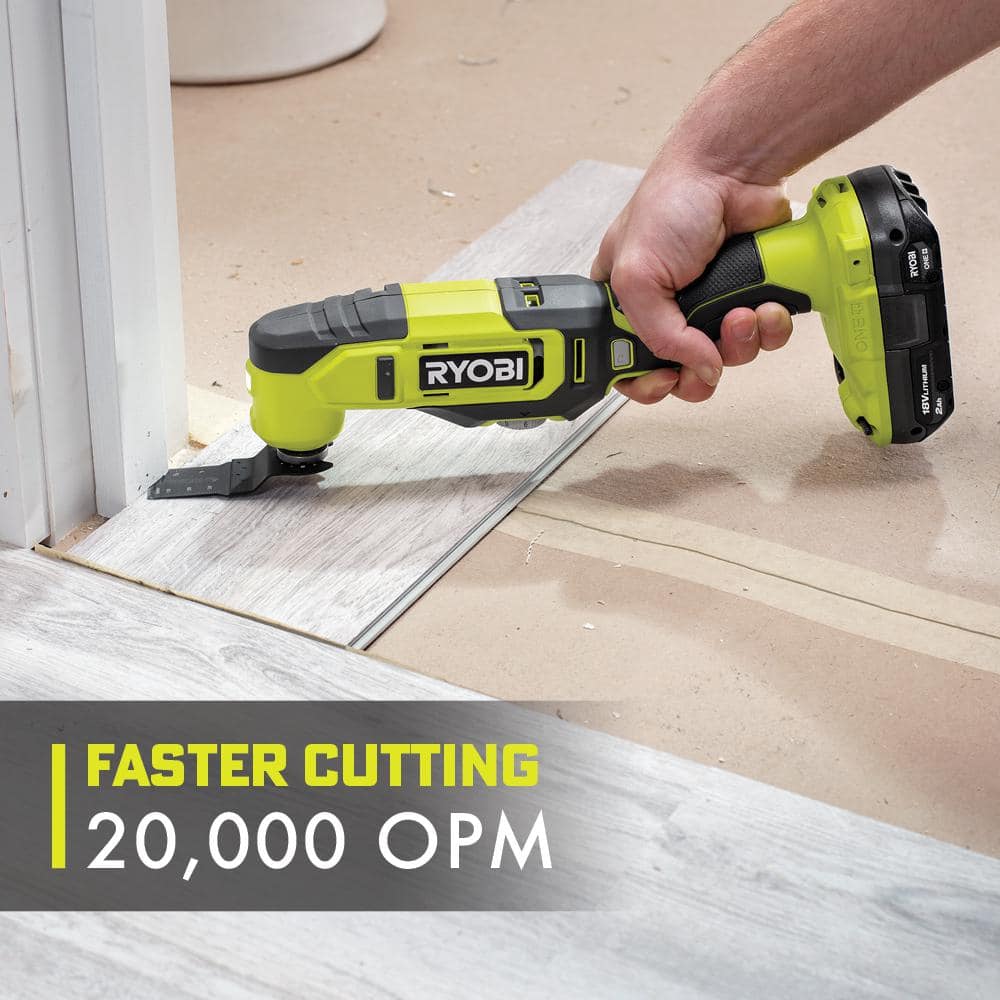 2025 RYOBI ONE+ 18V Cordless 6-Tool Combo Kit with 1.5 Ah Battery, 4.0 Ah Battery, Charger with Jig Saw PCL1600K2-P5231 28324924
