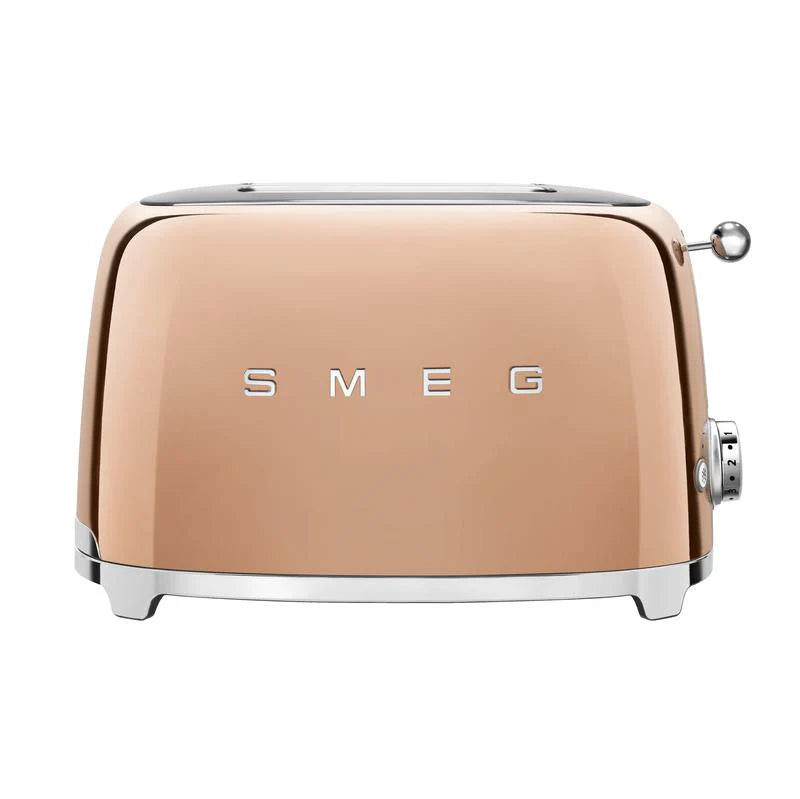 2025 SMEG TSF01RGUK 50s Retro Style 2 Slice Toaster Rose Gold