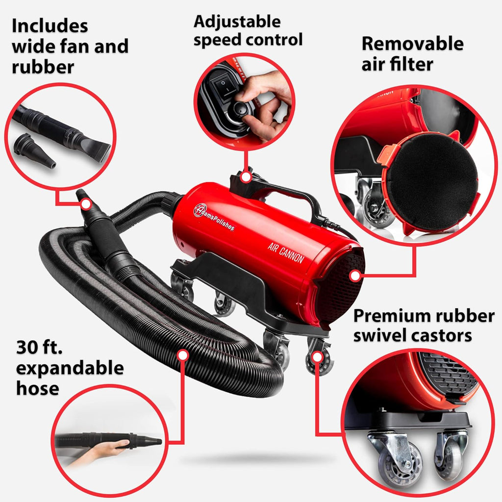Car Dryer Blower - Powerful Detailing Wash | Filtered Dryers, Blowers & Blades Safer Than Microfiber Towel Cloth
