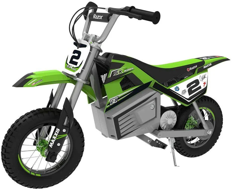 2025 SKid's Razor Dirt Rocket SX350 Electric-Powered Dirt Bike, Ages 13+, Green