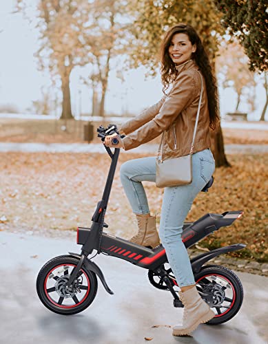 2025 Sailnovo 14'' Electric Bicycle for Adults and Teenagers, Folding Electric Bike with Built-in Li-ion Battery