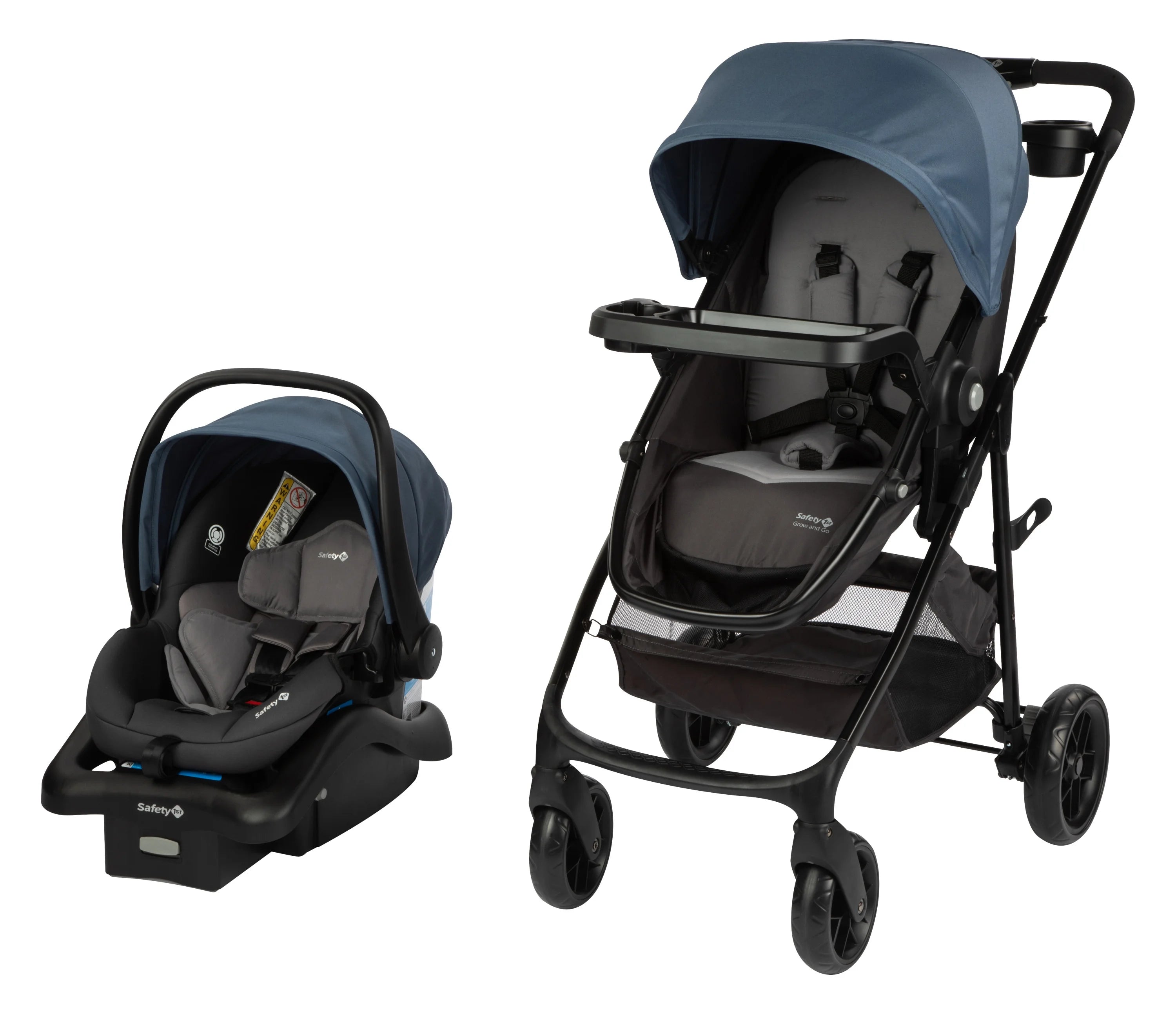 2025 Safety 1st Grow and Go Sprint Modular Travel System Stroller with Rear-Facing Infant Car Seat, Bluestone