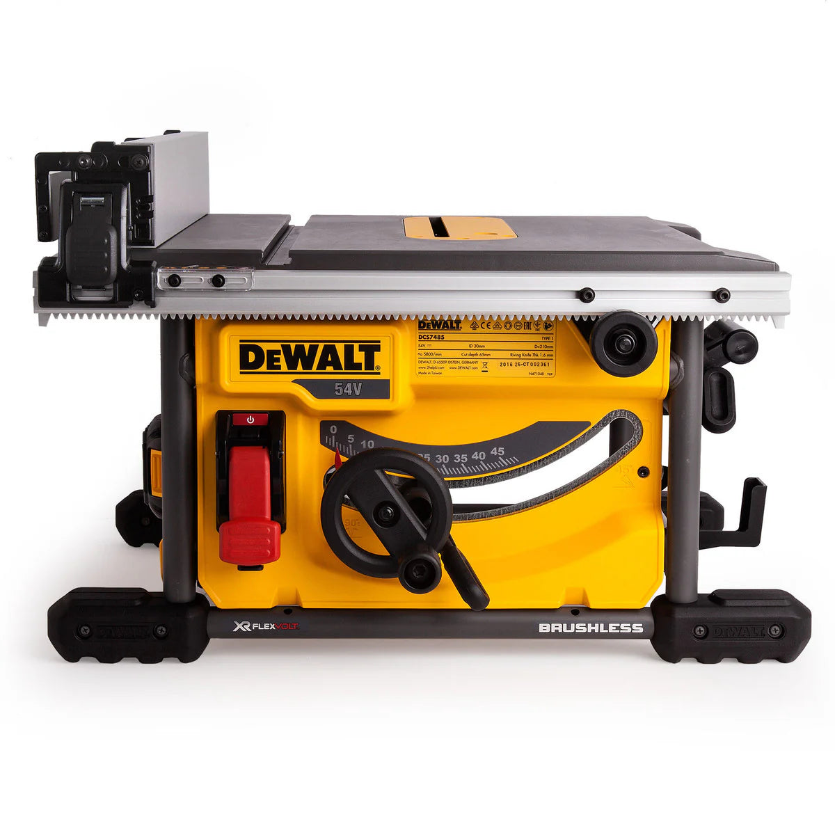 2025 Dewalt DCS7485T2 54V Flexvolt Brushless 210mm Table Saw with 2 x 6.0Ah Batteries & Charger