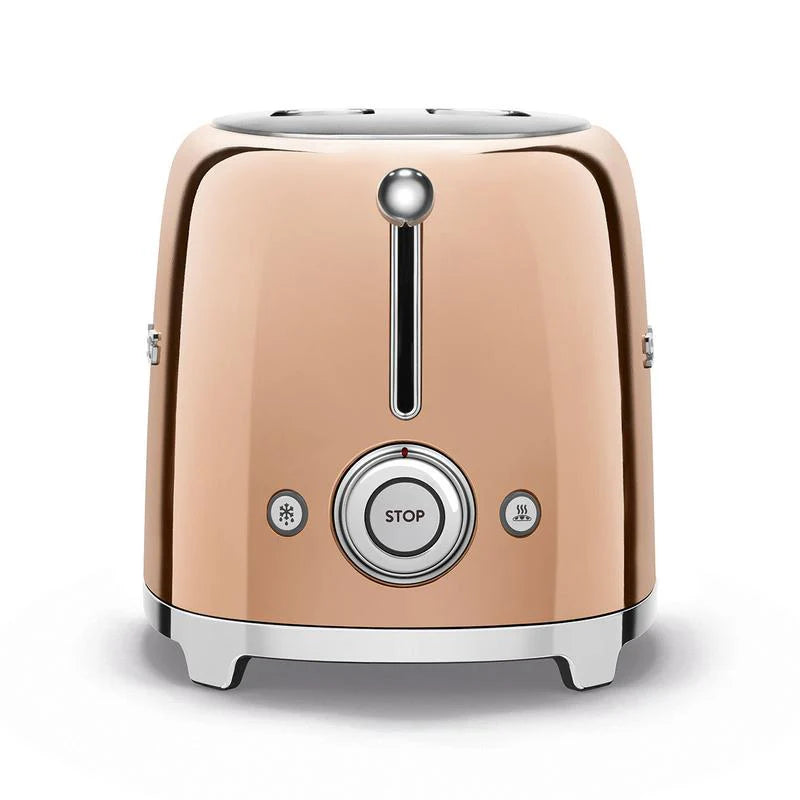 2025 SMEG TSF01RGUK 50s Retro Style 2 Slice Toaster Rose Gold