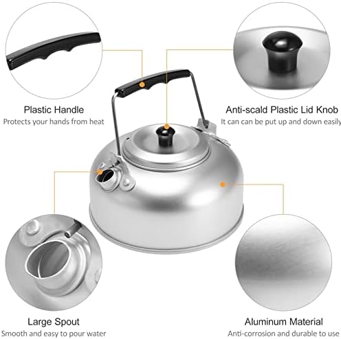 10 PCS Stove Kit Portable Dish Plates Pots Water Kettle Hand Vice Outdoor Camping Cooking Set