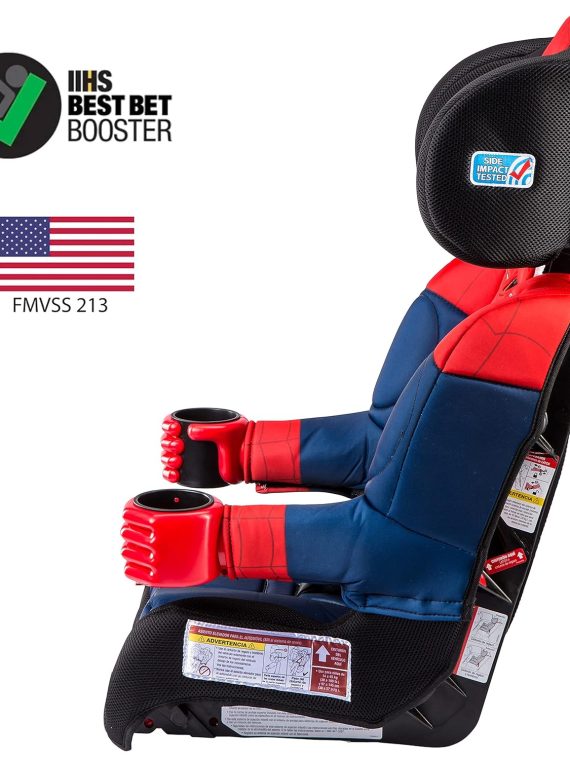 2025 KidsEmbrace Marvel Spider-Man 2-in-1 Forward-Facing Booster Car Seat LATCH | 5-Point Harness Booster 22-65lbs converts to Belt-Positioning Booster 40-100lbs | Adjustable