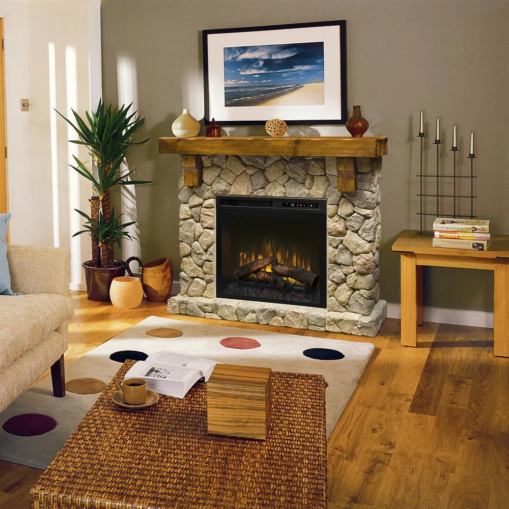2025 Fieldstone Rustic Electric Fireplace Mantel Package GDS28L8-904ST