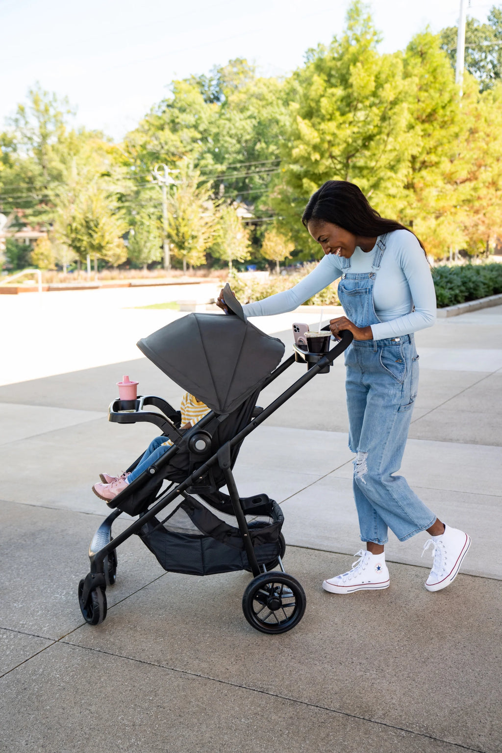 2025 Safety 1st Grow and Go Sprint Modular Travel System Stroller with Rear-Facing Infant Car Seat, Bluestone