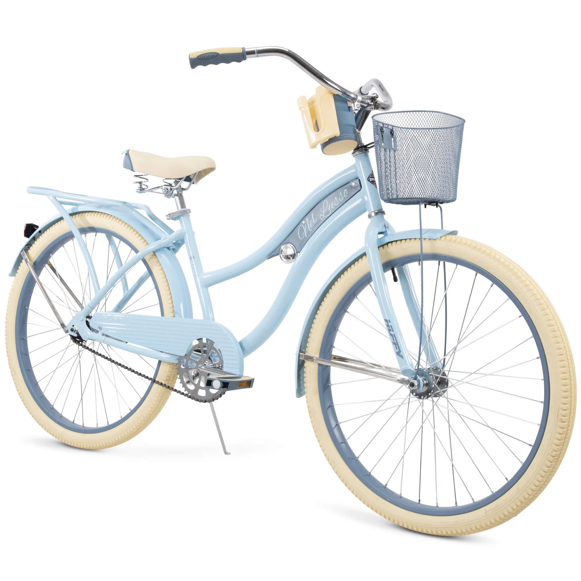 2025 Huffy, nel Lusso Classic Cruiser Bike with Perfect Fit Frame, Women's, Light Blue, 26"