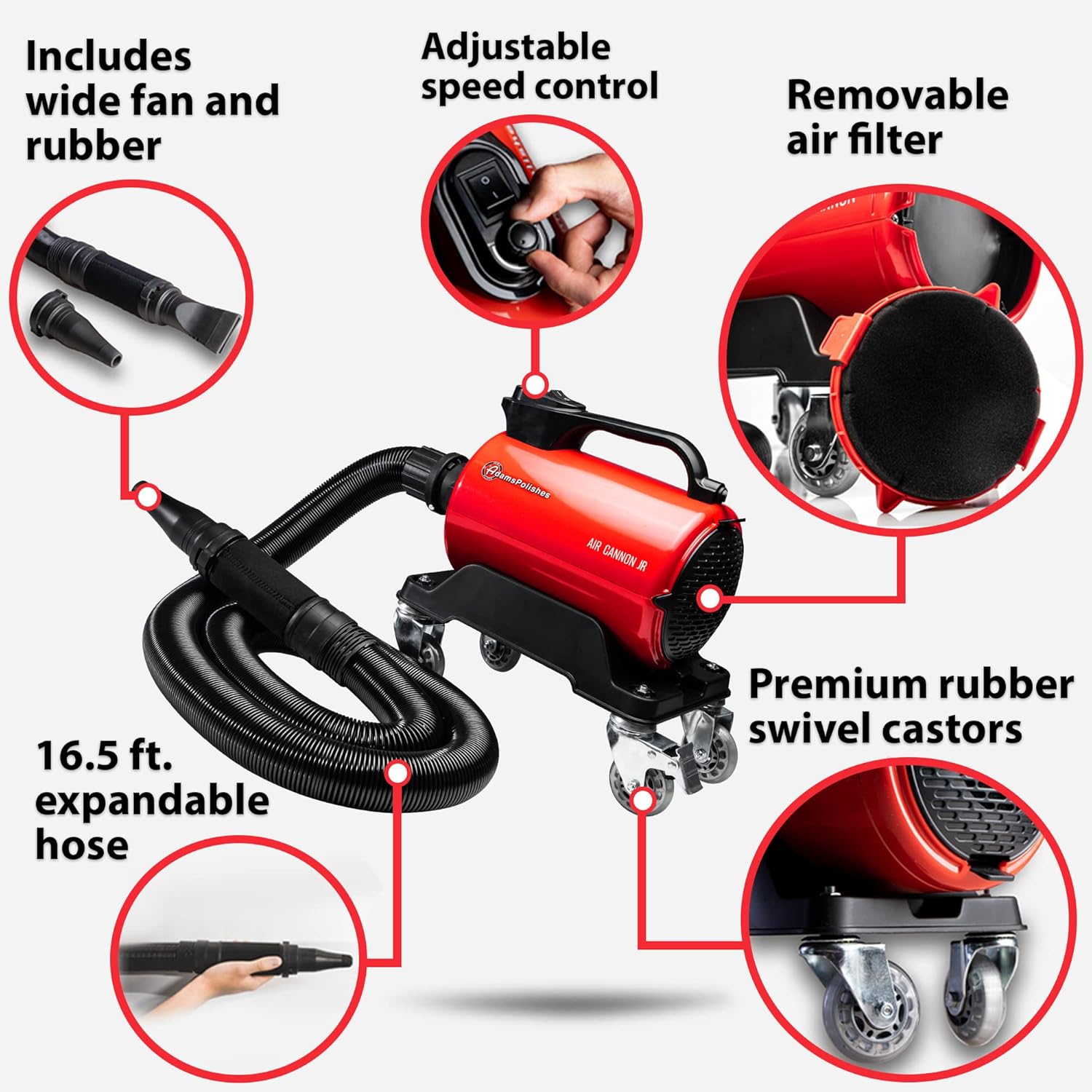Car Dryer Blower - Powerful Detailing Wash | Filtered Dryers, Blowers & Blades Safer Than Microfiber Towel Cloth