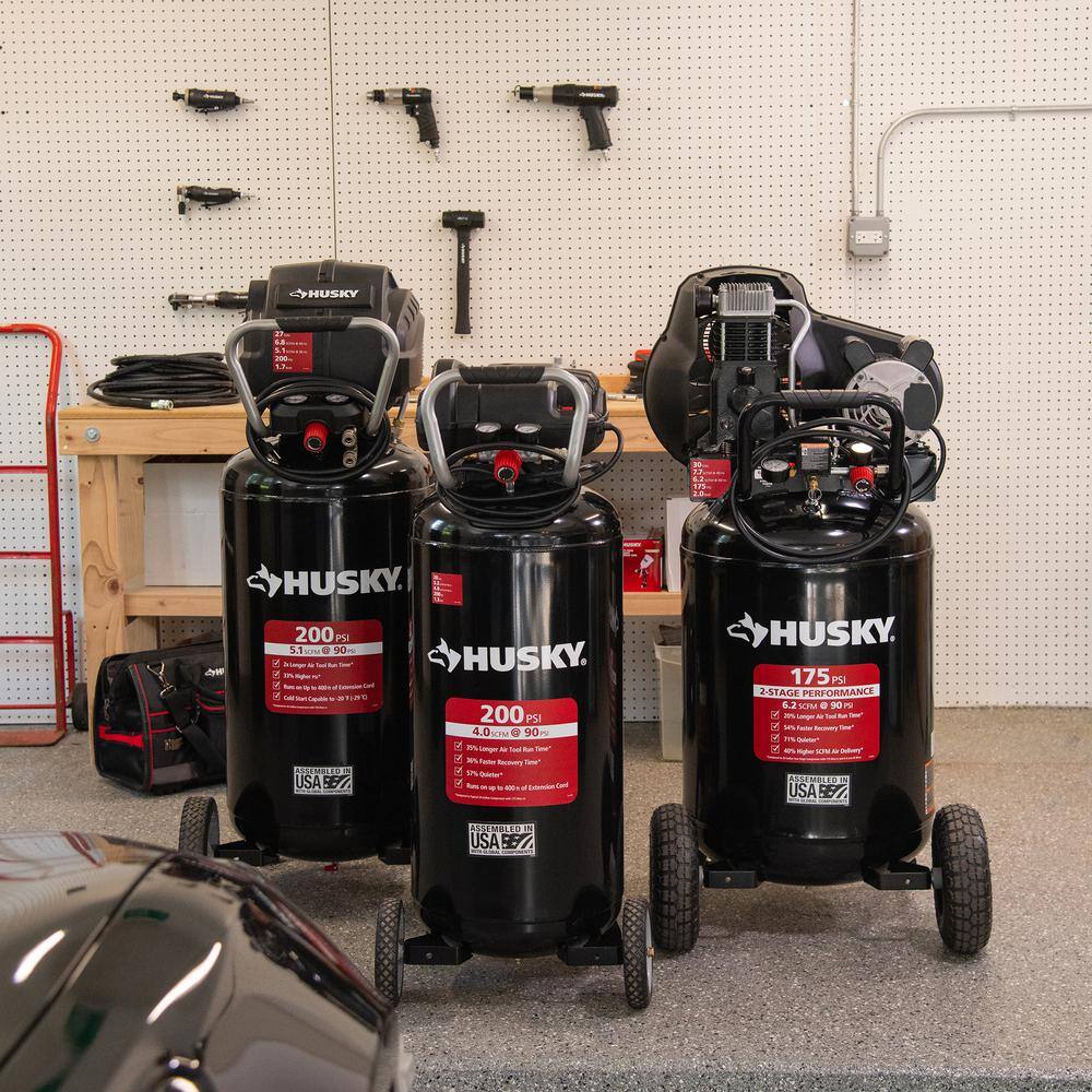 2025 Husky 20 Gal. 200 PSI Oil Free Portable Vertical Electric Air Compressor C202H