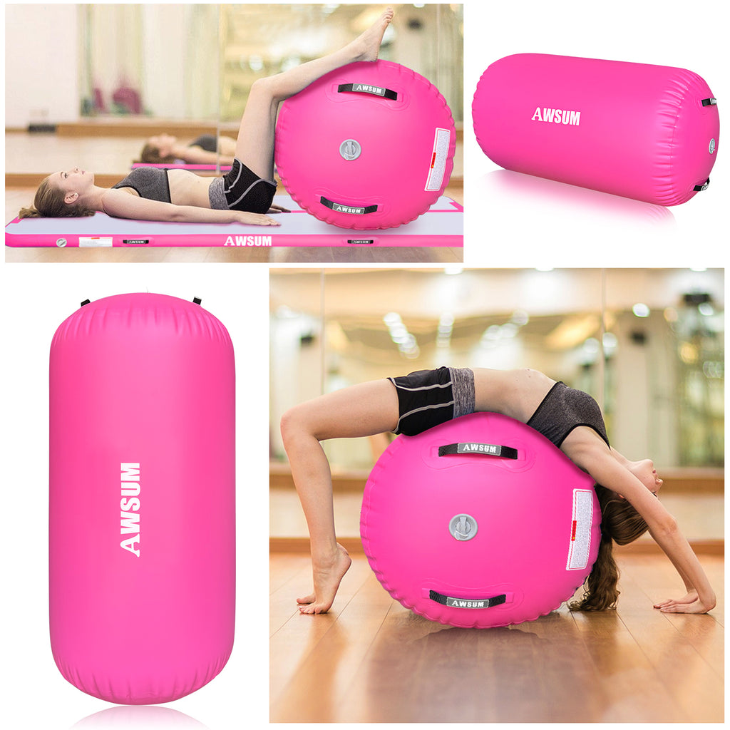 2025 AWSUM Inflatable Air Gymnastics Mat 10 ft 13 ft 16 ft Training mat 4 inches Thick tumble track Air Roller with Electric Pump for Home/Gym