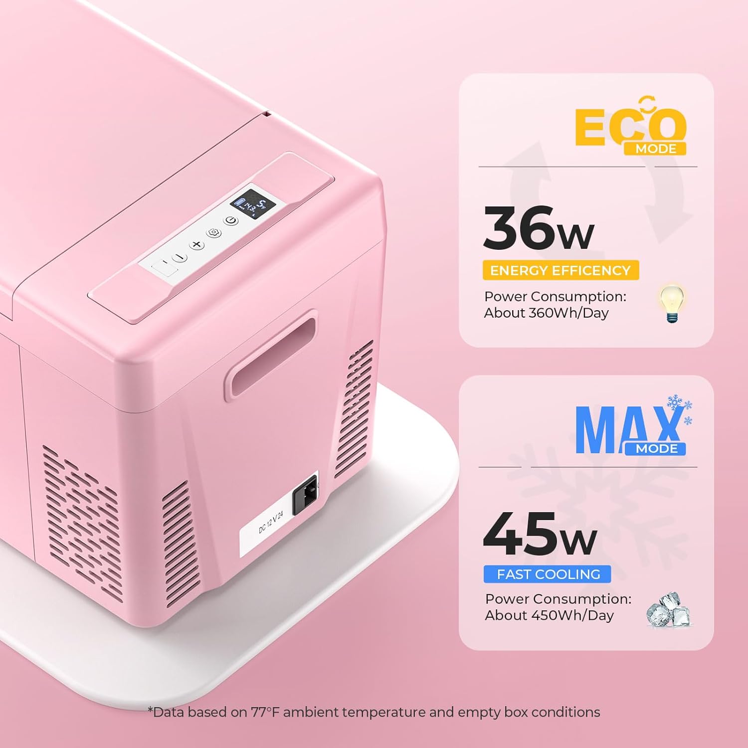 12 Volt Refrigerator 12V Car Fridge 30 Quart Portable Freezer Compressor Cooler -7℉~50℉ Compressor Freezer, 12/24V DC 110~240 Volt AC, for Truck RV SU
