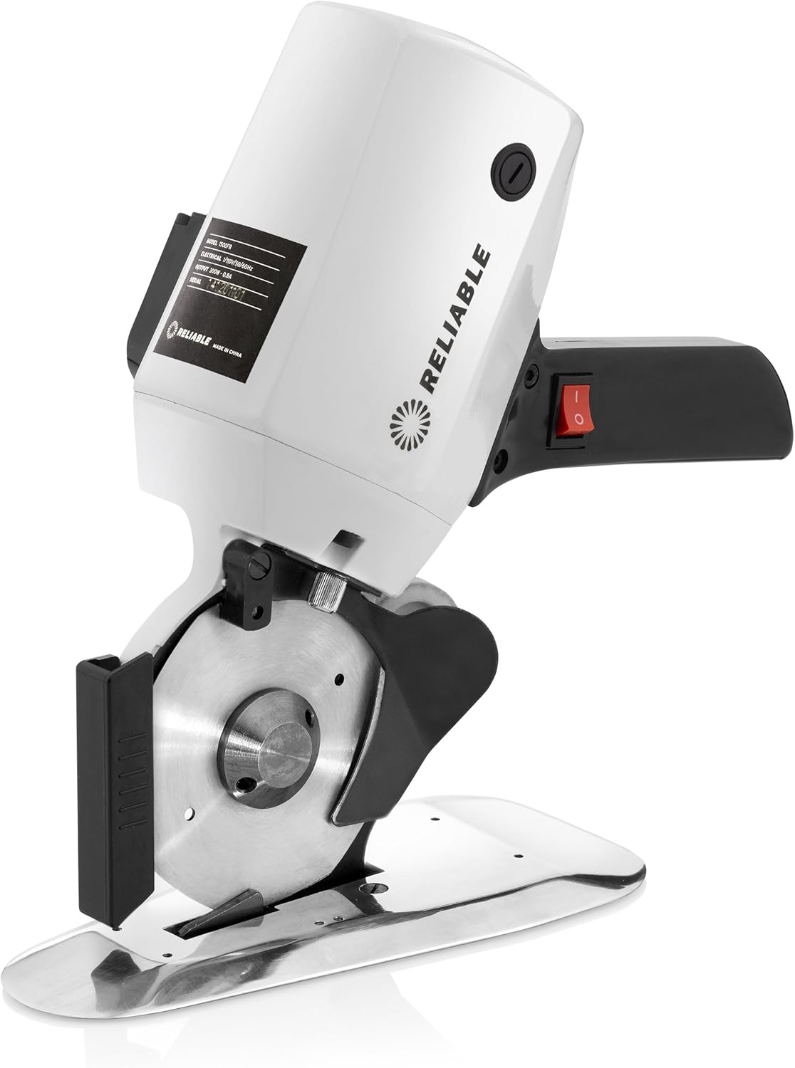 1500FR Octagonal Knife Cloth Cutting Machine, 4-Inch High Power Light Weight Fabric Cutter, 1" cutting capacity, High-power Electric Motor, Knife Guard, Automatic Sharpener, Thin Base Plate