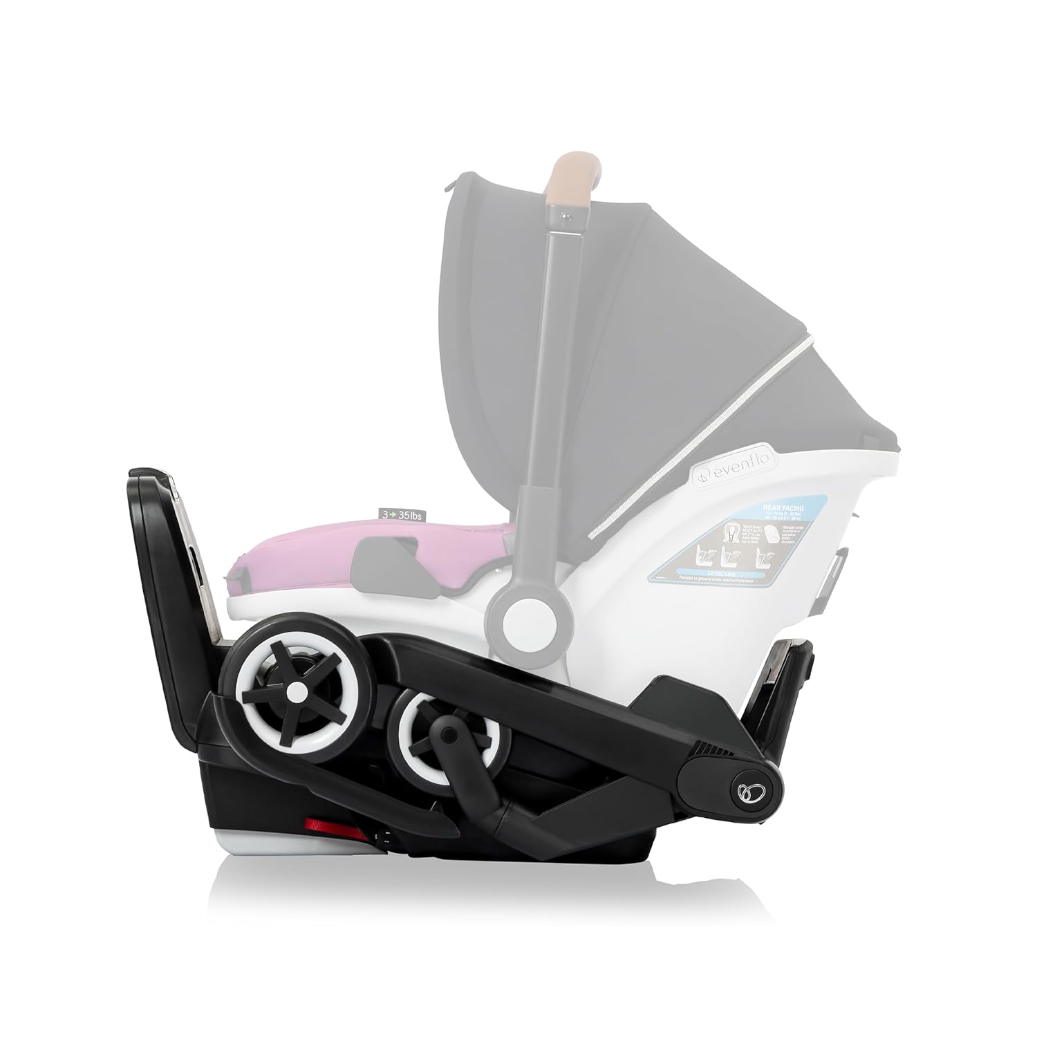 Gold Shyft DualRide Infant Car Seat and Stroller Combo with Carryall Storage (Moonstone Gray)