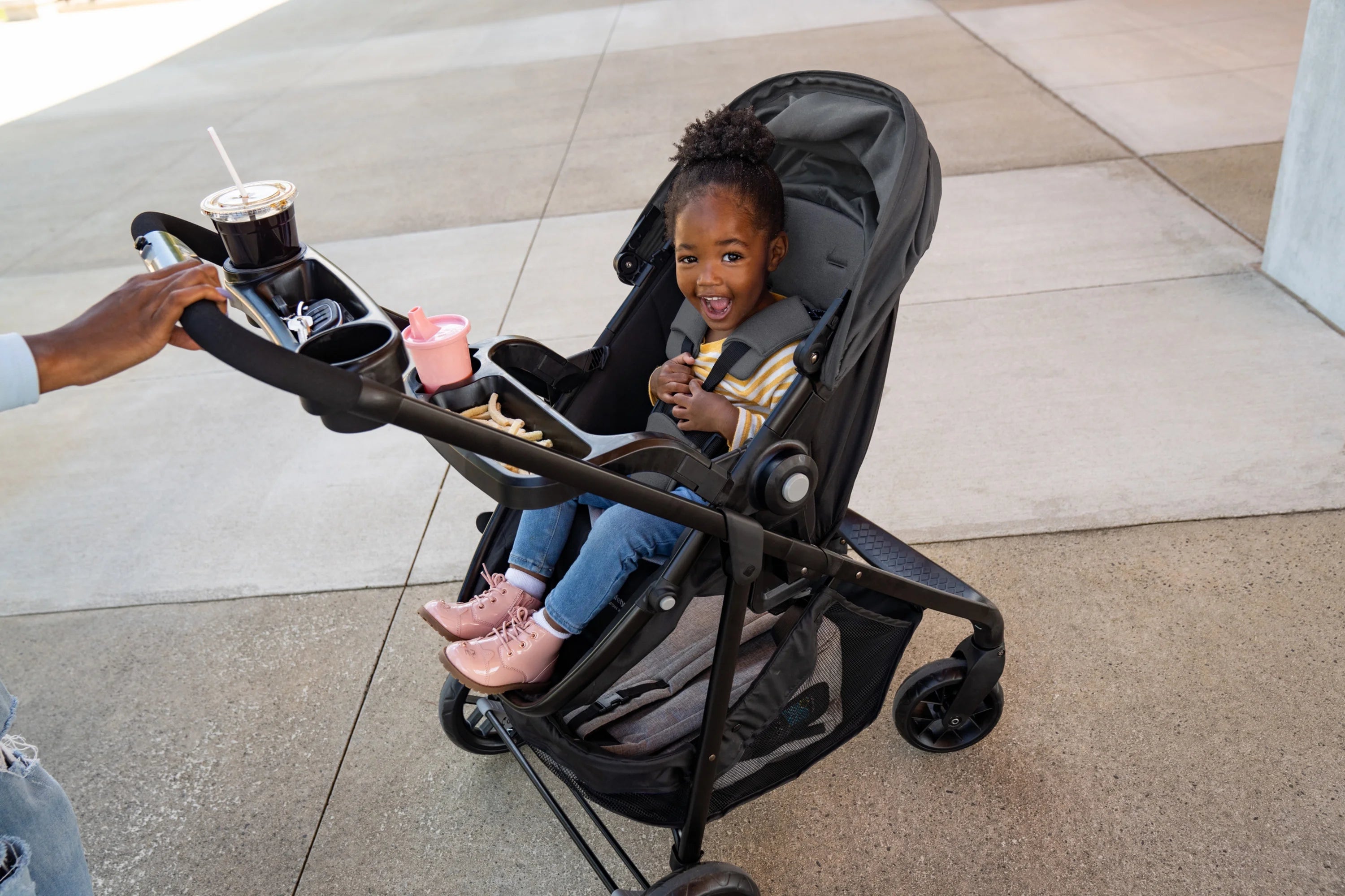 2025 Safety 1st Grow and Go Sprint Modular Travel System Stroller with Rear-Facing Infant Car Seat, Bluestone