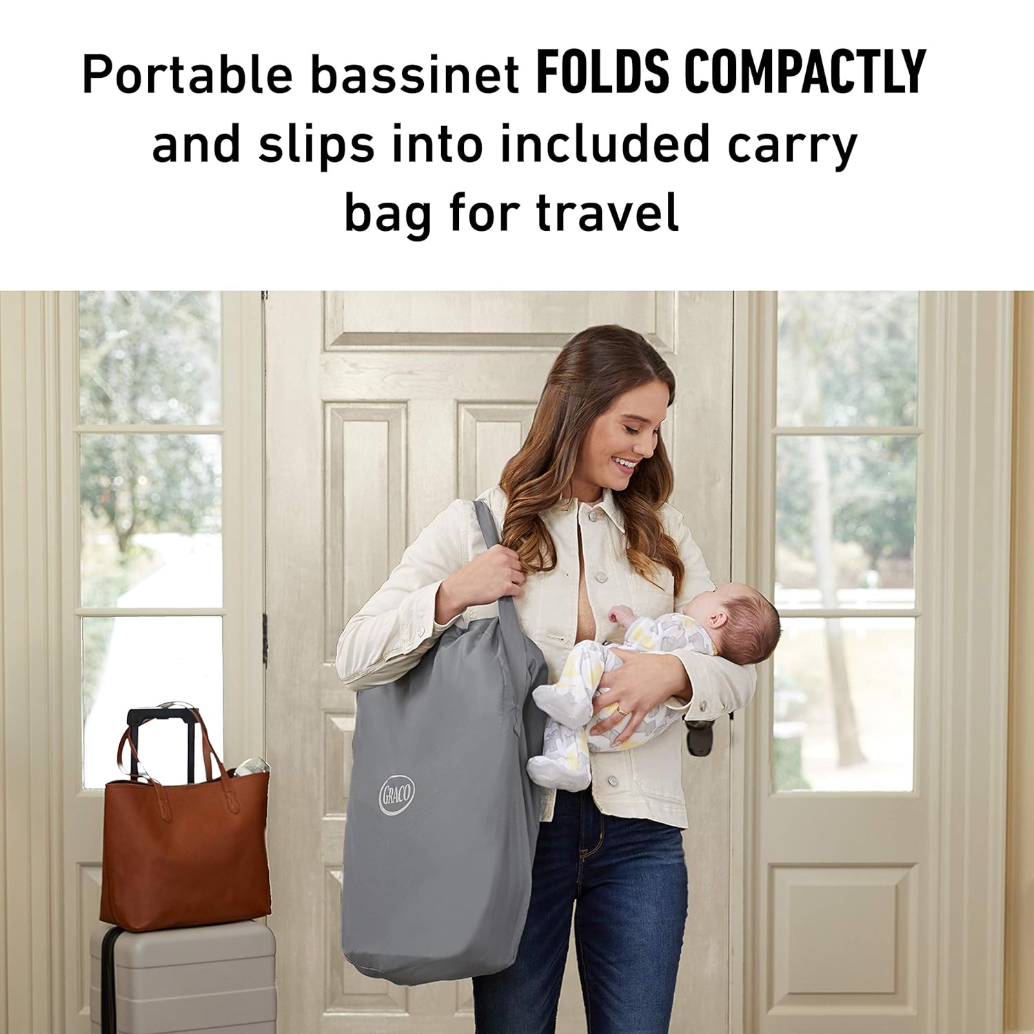 Graco Pack 'n Play Close2Baby Bassinet Playard Features Portable Bassinet Diaper Changer and More, Derby