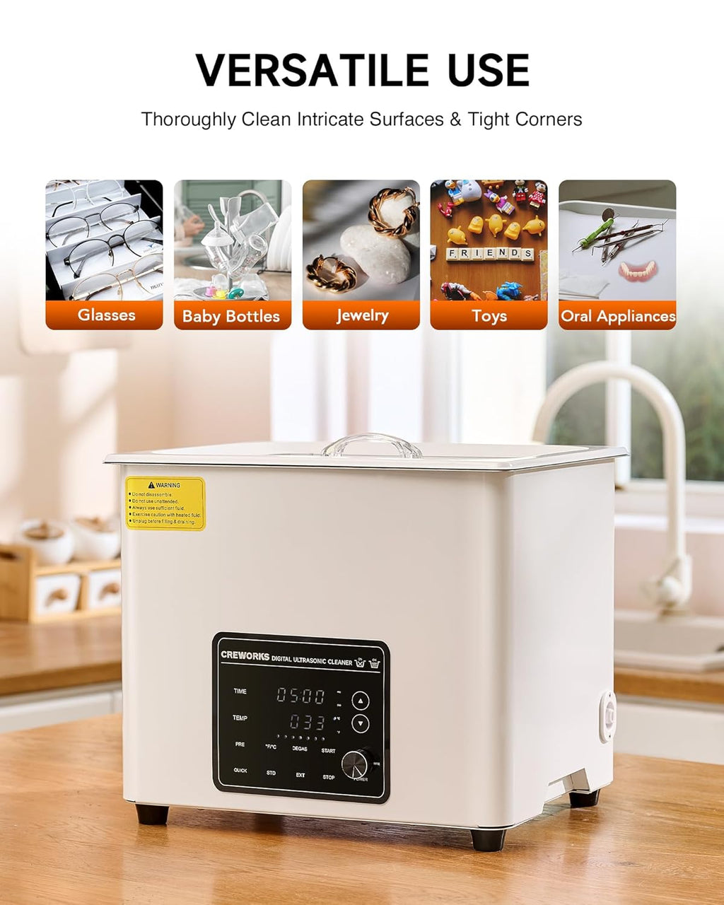 30L Large Ultrasonic Cleaner, Total 1400W Professional Industrial Auto Cleaning Machine for Carburetor Tools Parts Instrument, 40kHz Digital Sonic Cavitation Cleaner with Heater & Timer